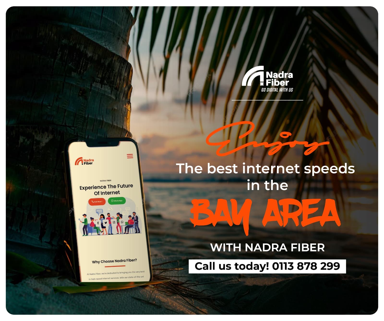 Nadra Fiber internet promotion for the Bay Area